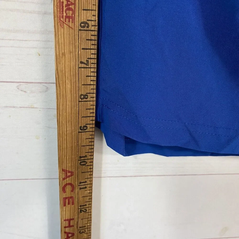 Pinkbomb Mens Lined Hybrid Swim Activewear Shorts XL Blue Elastic Waist Pocket